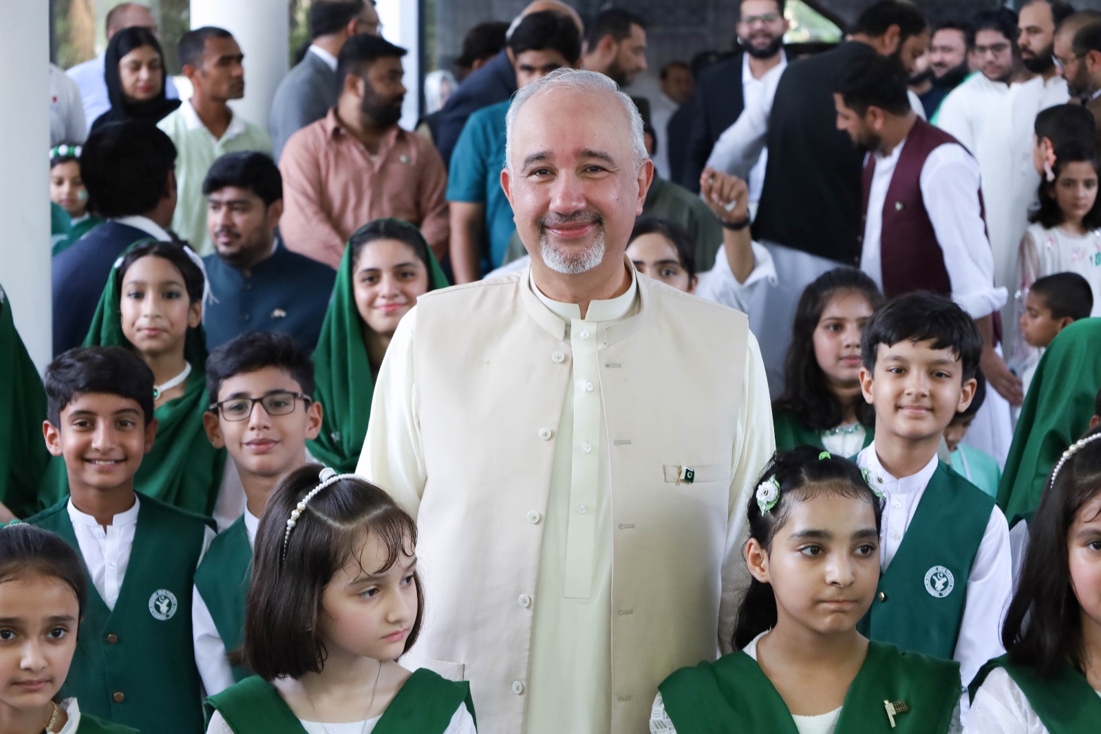 A flag hoisting ceremony was organized at the Embassy of Pakistan, Abu